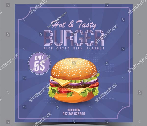 Creative Burger Menu Template Download