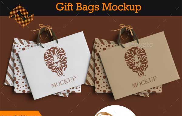 Creative Gift Bag PSD Mockups