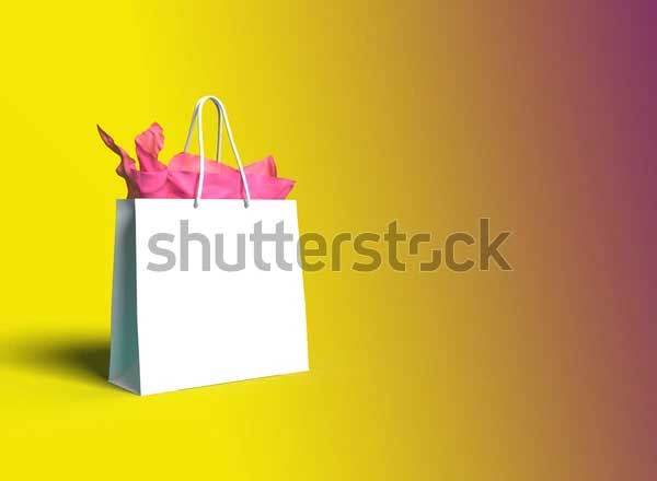 Creative Gift Shopping Bag Mock up