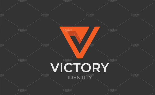 Creative Minimal Victory Logo Design