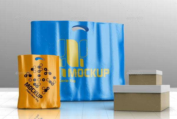Creative Plastic Packaging Bag Mockup