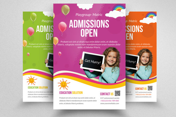 Creative School Admission Open Flyers