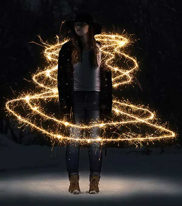 Creative Stunning Sparkler Action for Photoshop