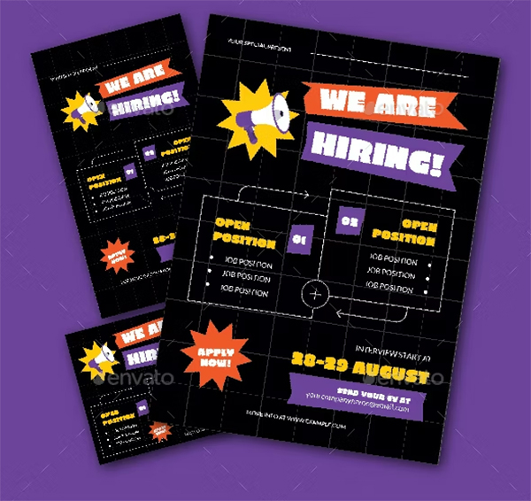 Creative We Are Hiring Flyer Set