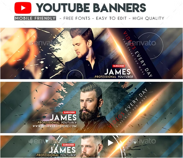 Creative YouTube Banners Template