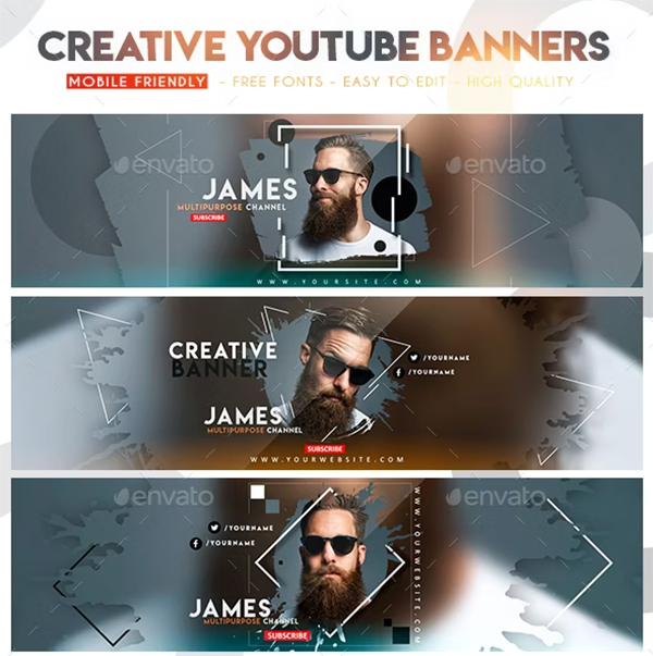 Creative YouTube Banners