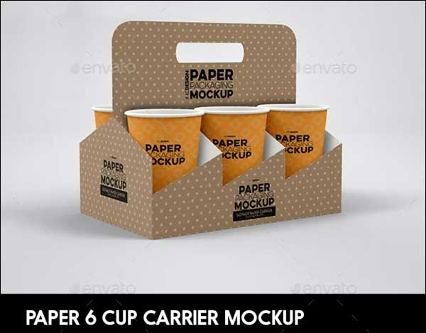 Cup Carrier Holder Packaging Mockup