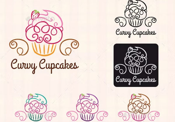 Cupcake Cloud Logo Template