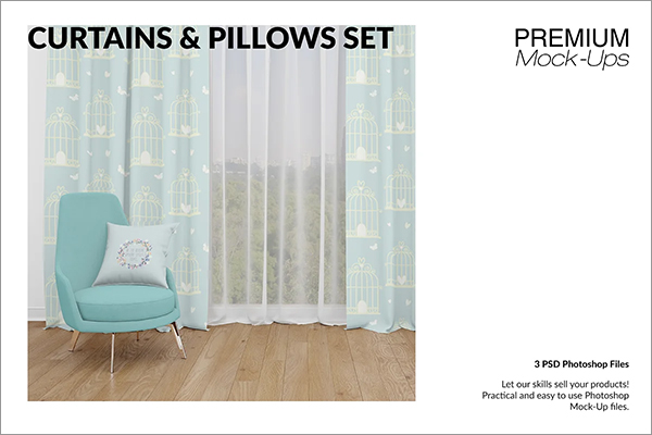 Curtains Mockup Set Design