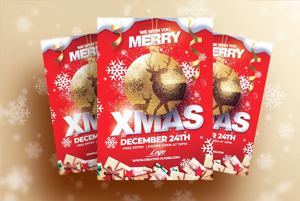 Customize Red Christmas Flyer Template