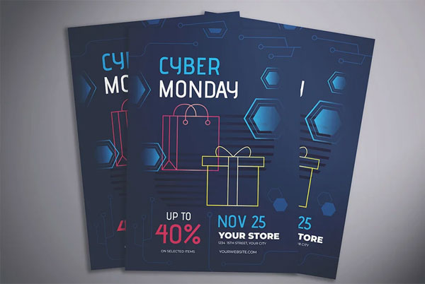 Cyber Monday Event Flyer PSD