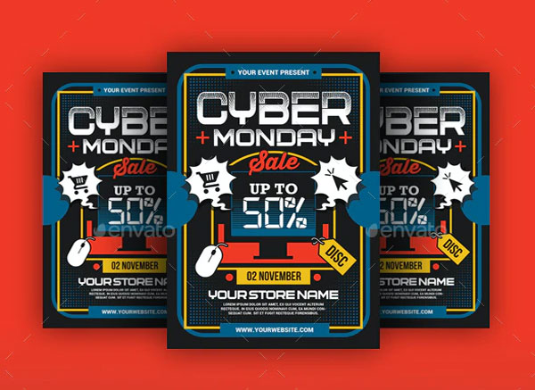 Cyber Monday Event Sale Flyer Templates