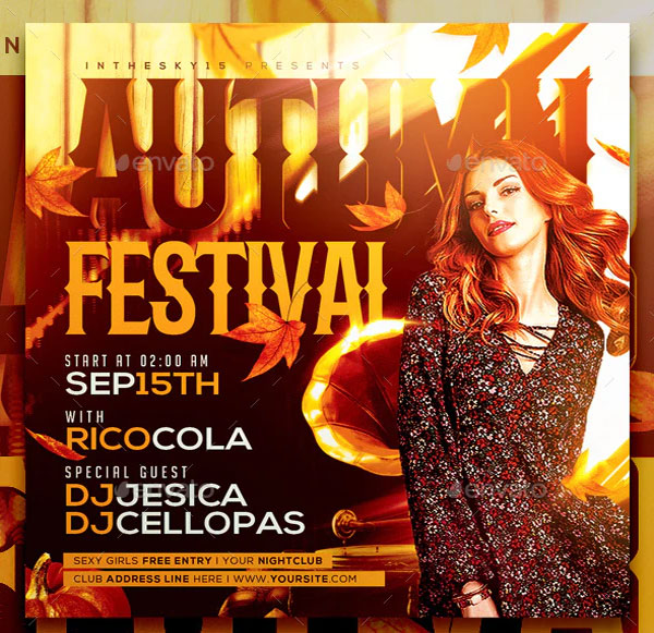DJ Autumn Festival Flyer