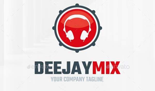 DJ Mix Logo Premium Template