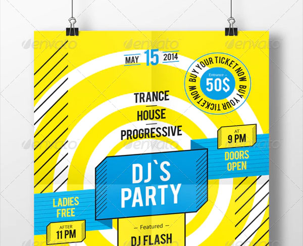 DJ Party Poster Template