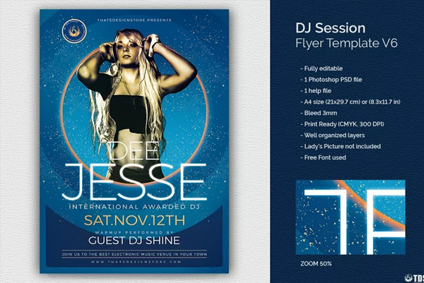 DJ Session Flyer Template