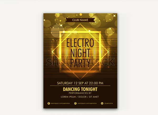 Dance Club Party Flyer Design