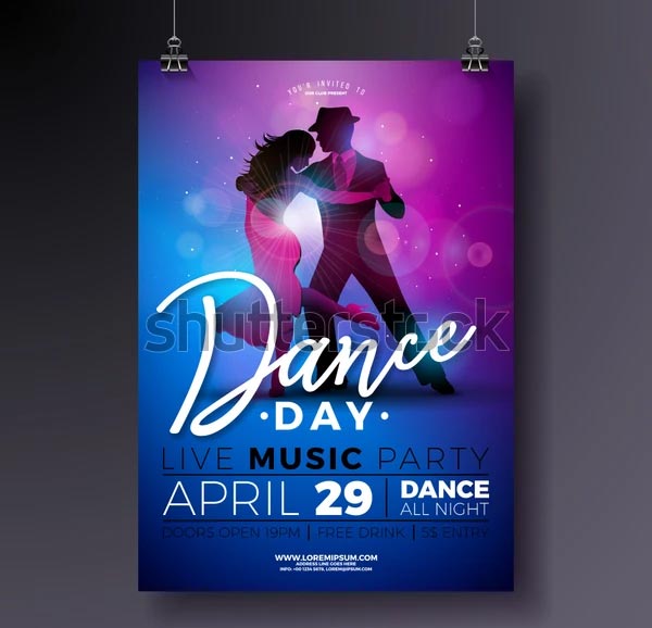 Dance Day Party Flyer Design