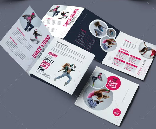 Dance Studio Square Trifold Brochure