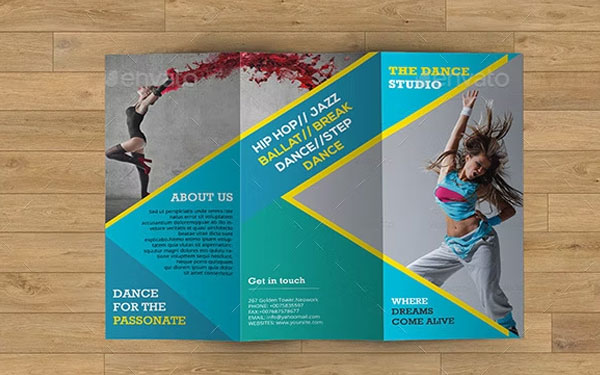 Dance Studio Trifold Brochure Bundle