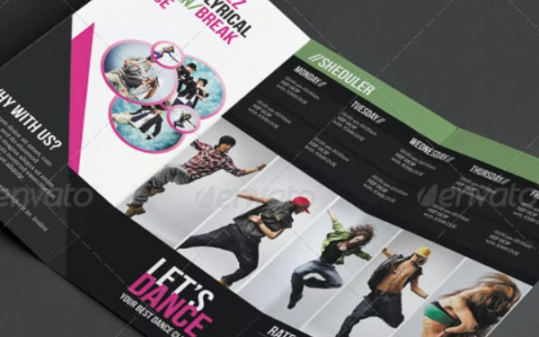 Dance Studio Trifold Brochure Template