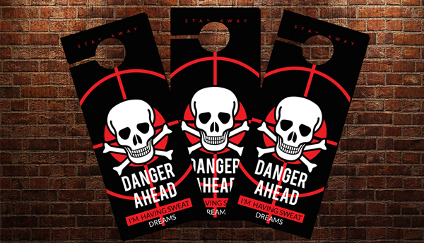 Danger Ahead Door Hangers