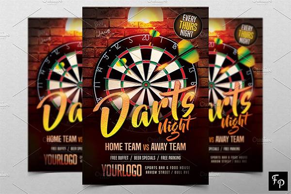 Darts Flyer Template