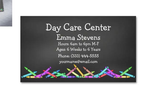 Daycare Business Card Template Design
