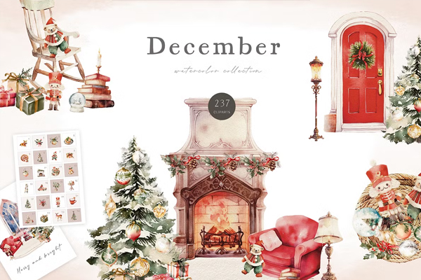 December Merry Christmas Templates