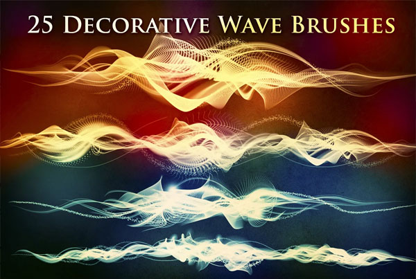 Decorative Wave Photoshop Brushes