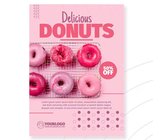 Delicious Donut Menu Flyer Template