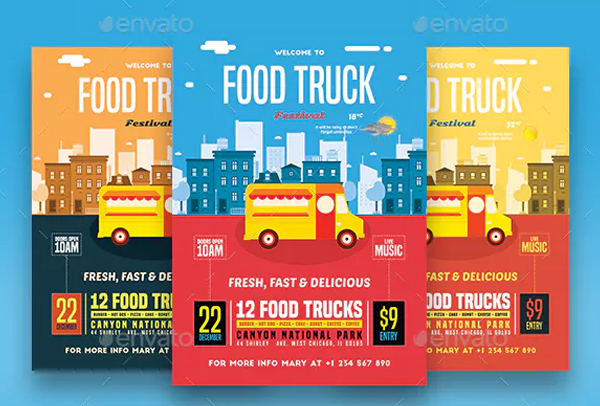Delicious Food Trucks Flyer Template