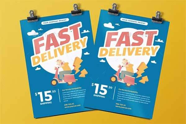 Delivery Courier Flyer Template