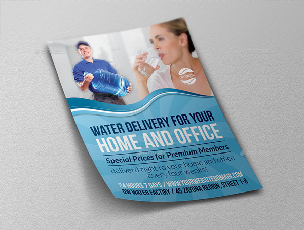 Delivery Drinking Water Service Flyer