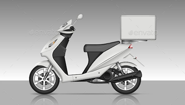 Delivery Scooter Mockup Download