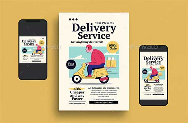 Delivery Service Flyer Set