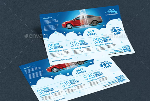 Deluxe Car Wash Flyer Template