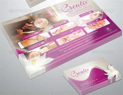 Deluxe Spa Flyer & Business Card Templates