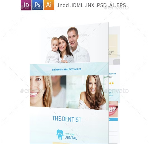 Dentist Bifold & Halffold Brochure PSD Design