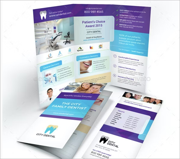 Dentist Trifold Brochure Design