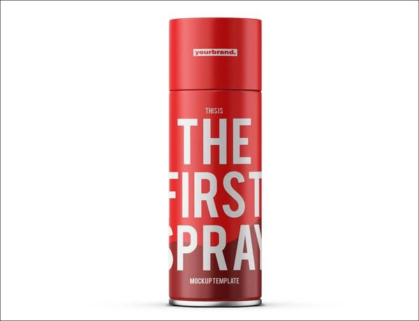 Deodorant Spray Mockup Template Free Psd