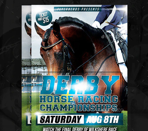 Derby Horse Racing Flyer Template