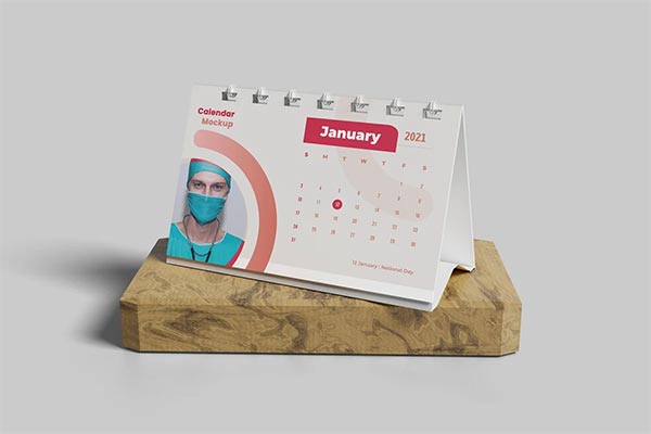 Desk Calendar Mockup PSD Design Set