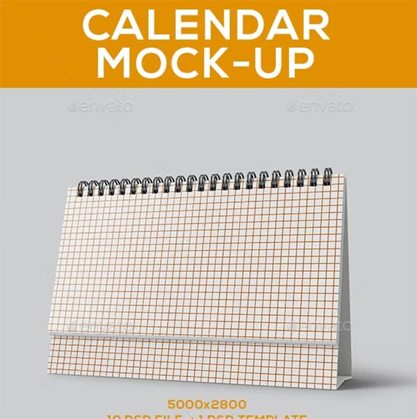 Desk Calendar Mockup Set Design