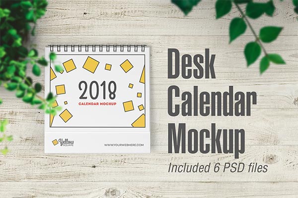 Desk Calendar Mockup Template
