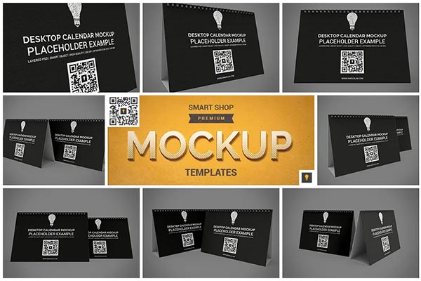 Desktop Calendar Mockup PSD Design