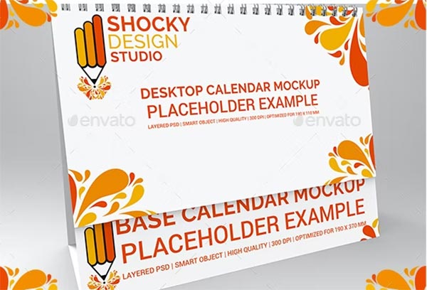 Desktop Calendar Mockup