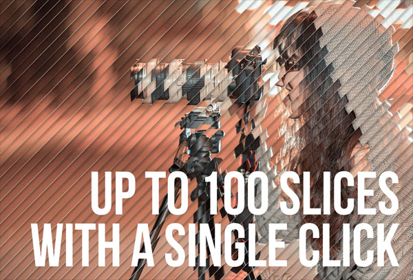 Diagonal Slice Cut Actions for Photoshop