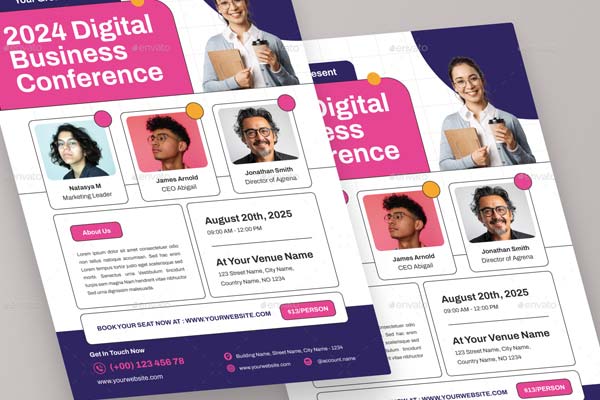 Digital Business Conference Flyer Template