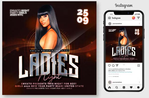 Dirty House Music Flyer PSD Template